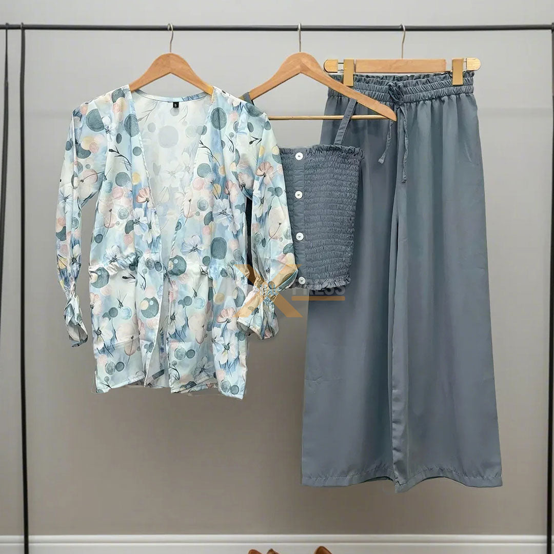 Western Shrug 3-Piece Set – Trendy & Comfortable A-1