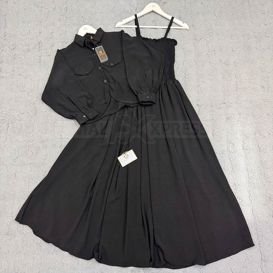 Chic Smocked Skirt with Koti - Georgette Set