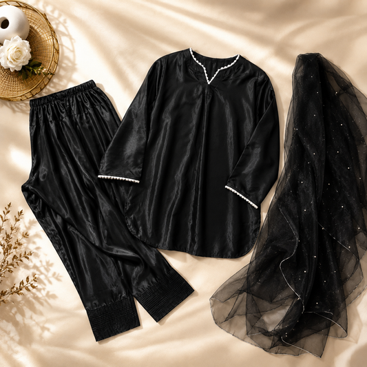 Korean Luxury Silk 3 Piece Suit