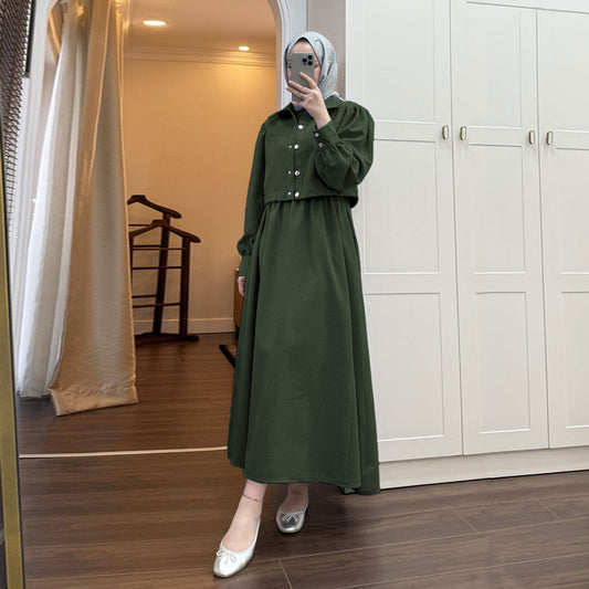 Buttoned Zarif Modest Dress