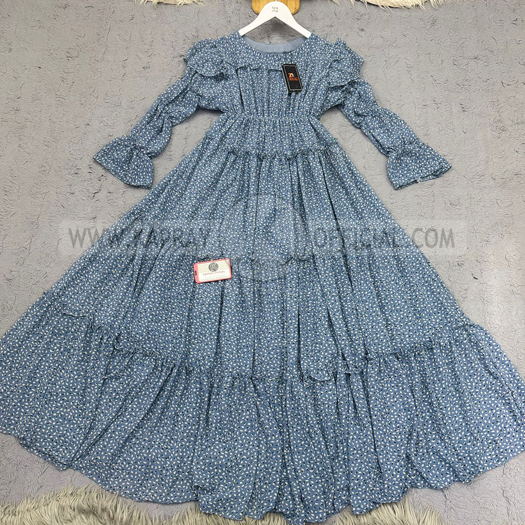 Chiffon 360 Frock – Unveil the Latest Prints A1