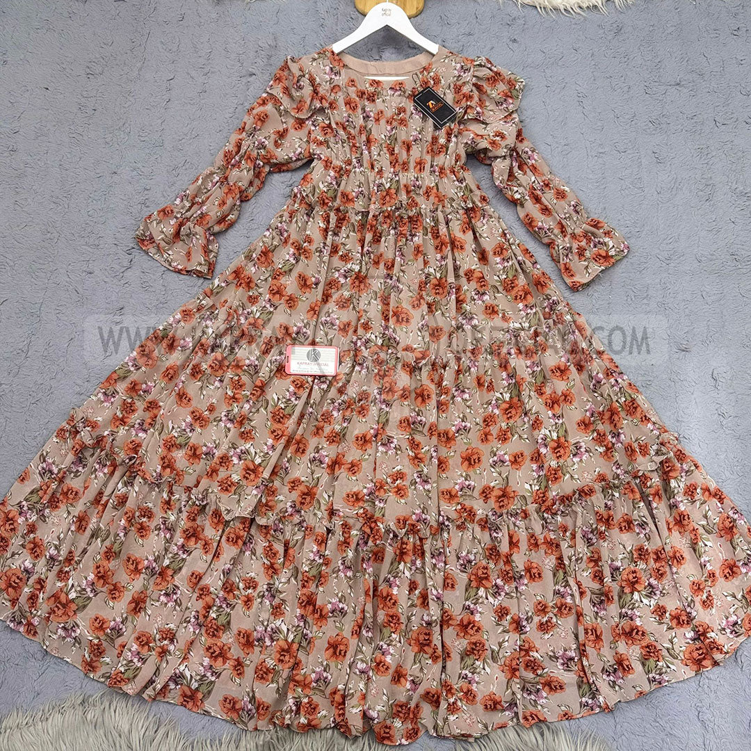 Chiffon 360 Frock – Unveil the Latest Prints A1
