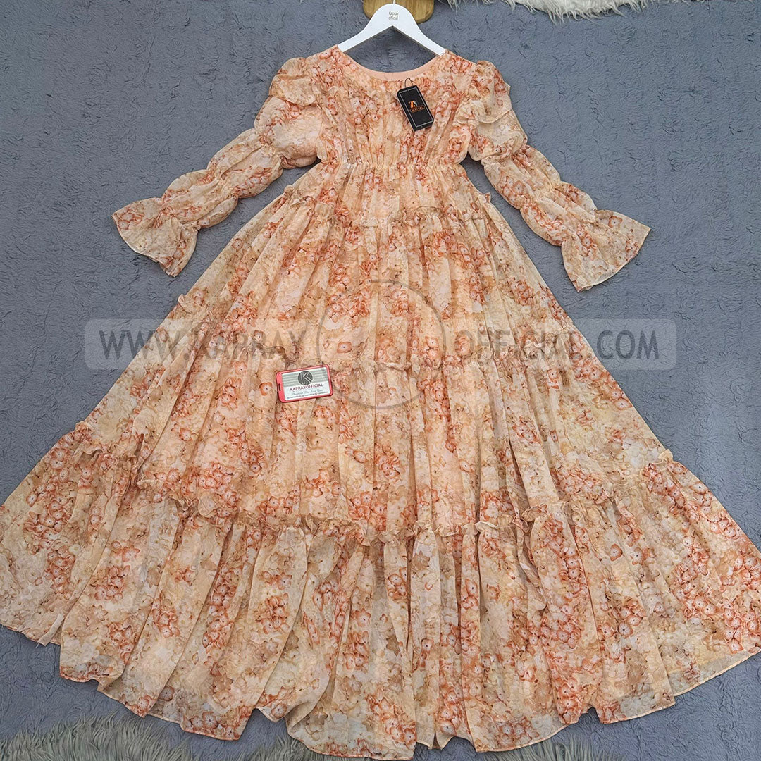 Chiffon 360 Frock – Unveil the Latest Prints A1