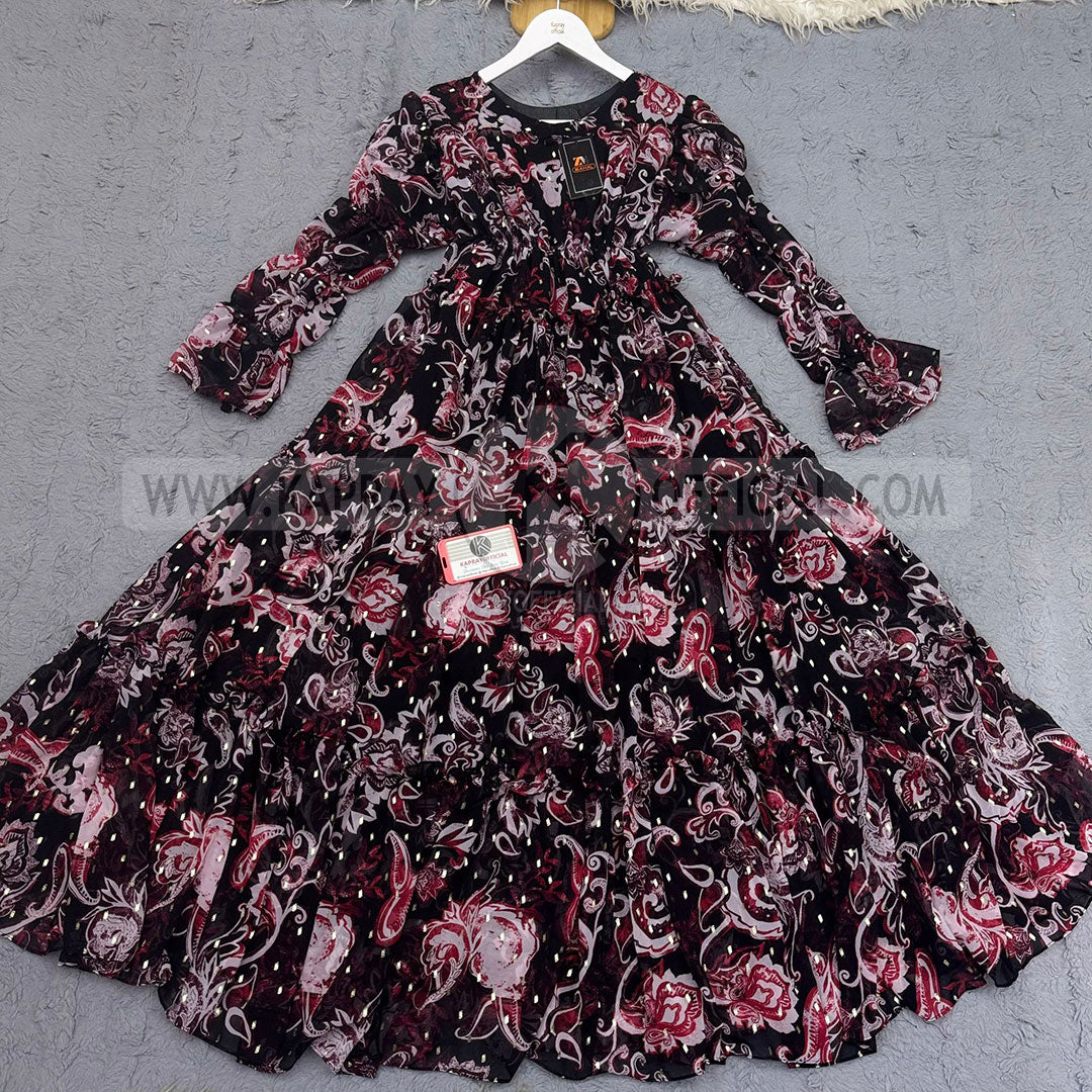 Chiffon 360 Frock – Unveil the Latest Prints A1