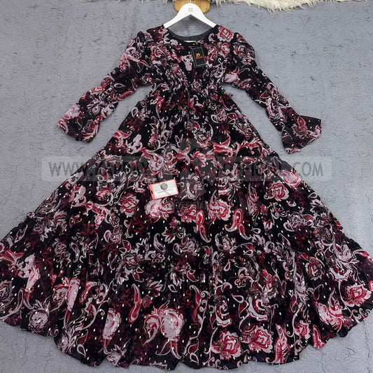 Chiffon 360 Frock – Unveil the Latest Prints A1
