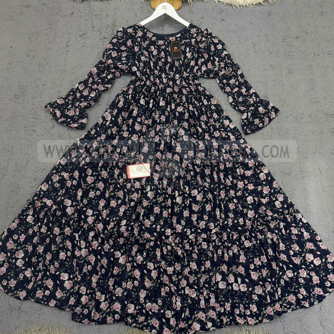 Chiffon 360 Frock – Unveil the Latest Prints A1