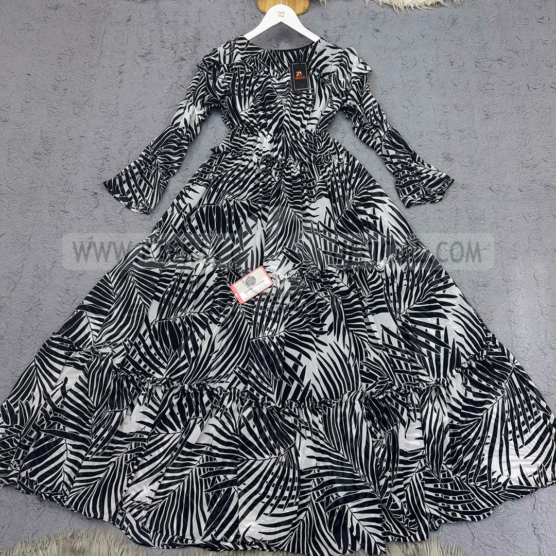 Chiffon 360 Frock – Unveil the Latest Prints A1