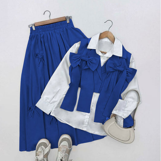 Ribbon Charm Layered 3-Piece Suit