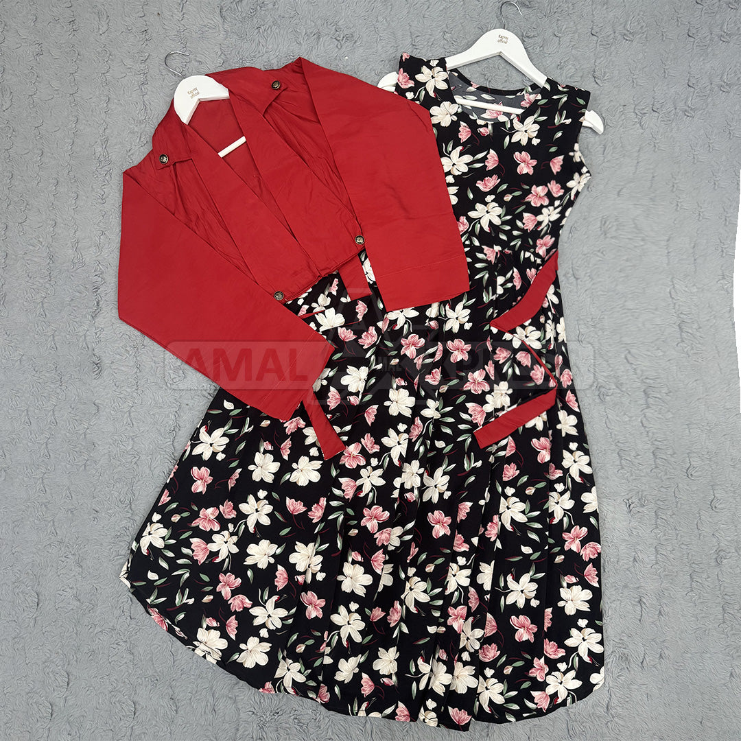 Imported Georgette Cote Maxi Dress