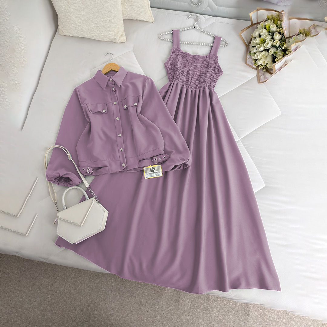 Modest Chic Button Jacket Maxi