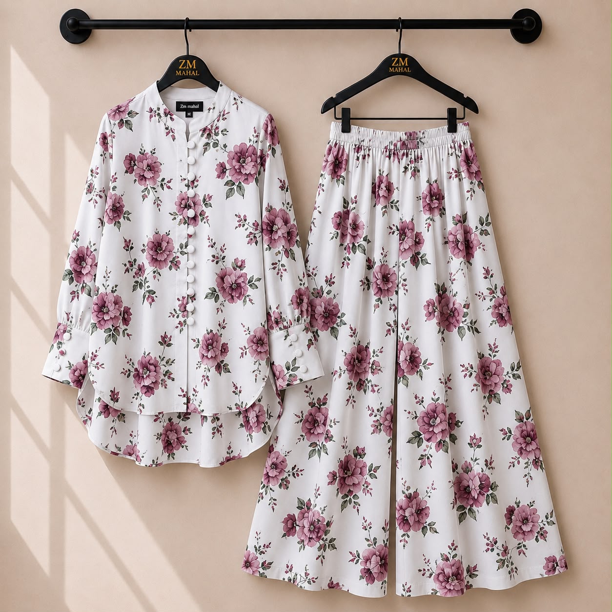 Floral Bloom Shirt & Palazzo Co-Ord Set