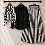 Urban Stripe Skirt Set 3-Piece