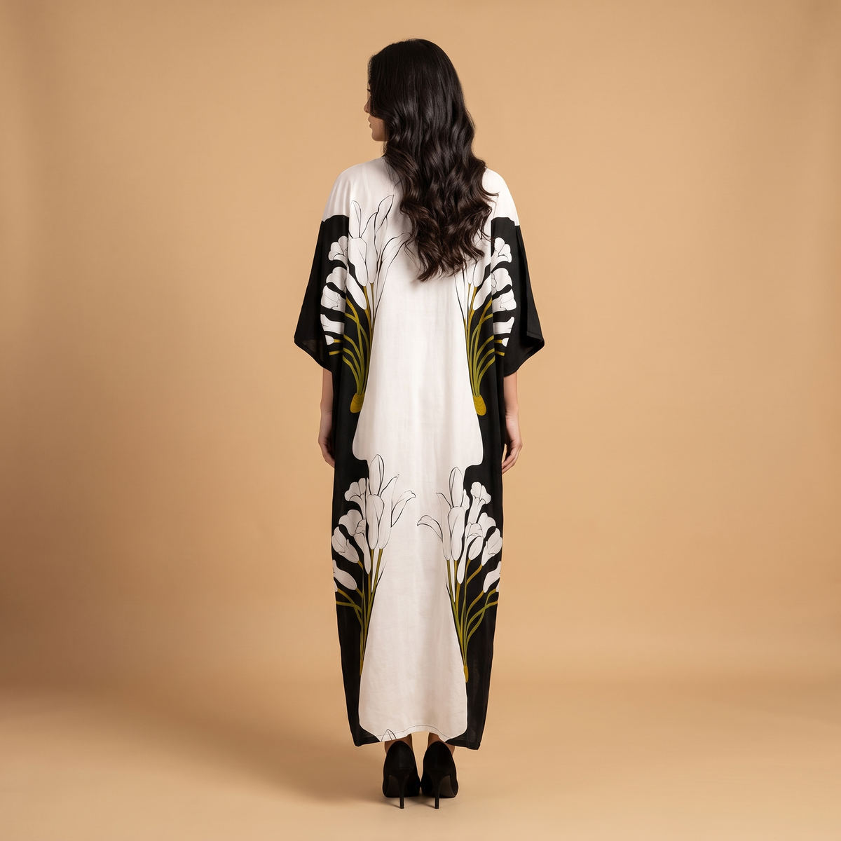 Zahr-e-Noor Floral Turkish Kaftan ZM-009