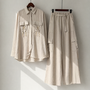 Luxury Textured Co-Ord Set – Premium Shirt & Cargo Trouser