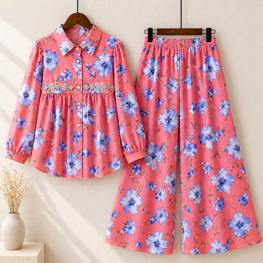 Premium Floral Printed Co-Ord Set for Women
