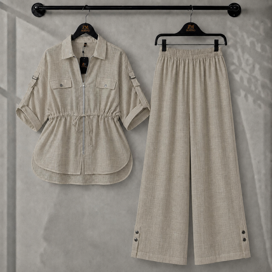 Laleh Turkish Irish Cotton Utility Co-Ord Set | ZM-032
