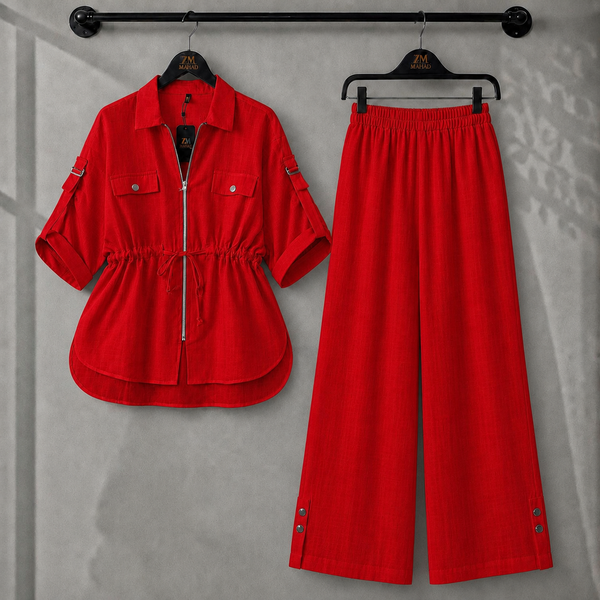 Laleh Turkish Irish Cotton Utility Co-Ord Set | ZM-032