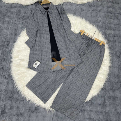 3-Piece Denim Co-Ord Set with Jersey Inner