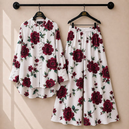 Floral Bloom Shirt & Palazzo Co-Ord Set