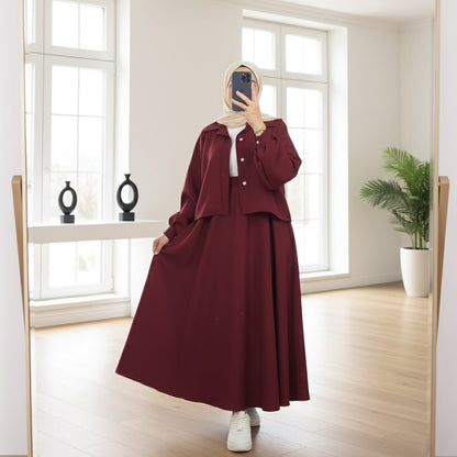 Luxe Mint Korean Georgette Dress With Inner