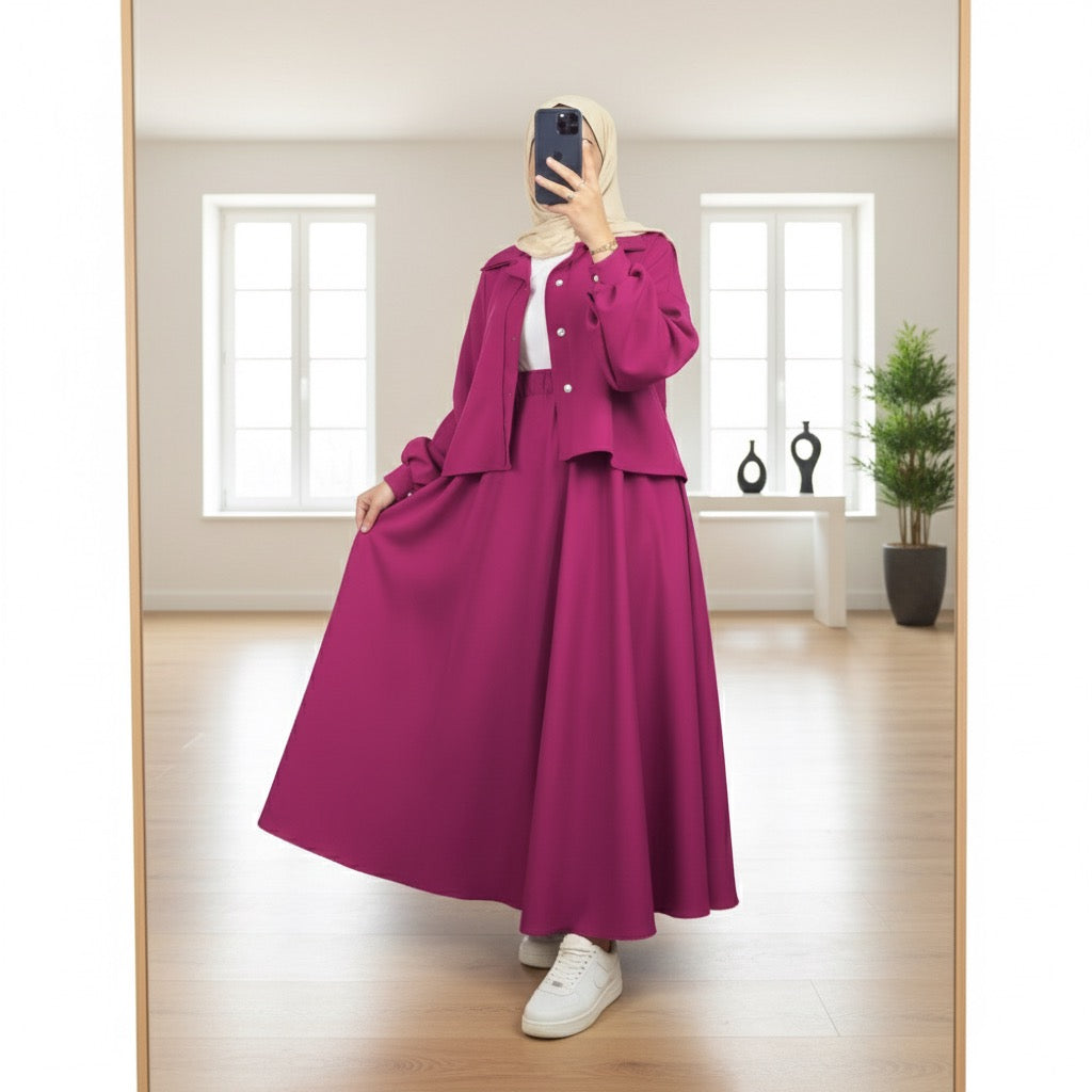 Luxe Mint Korean Georgette Dress With Inner