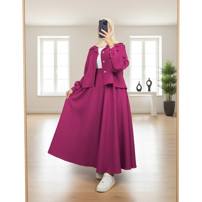 Luxe Mint Korean Georgette Dress With Inner