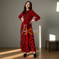 Zebra Button Maxi Dress