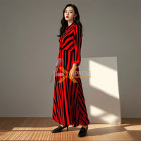 Zebra Button Maxi Dress