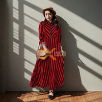 Zebra Button Maxi Dress