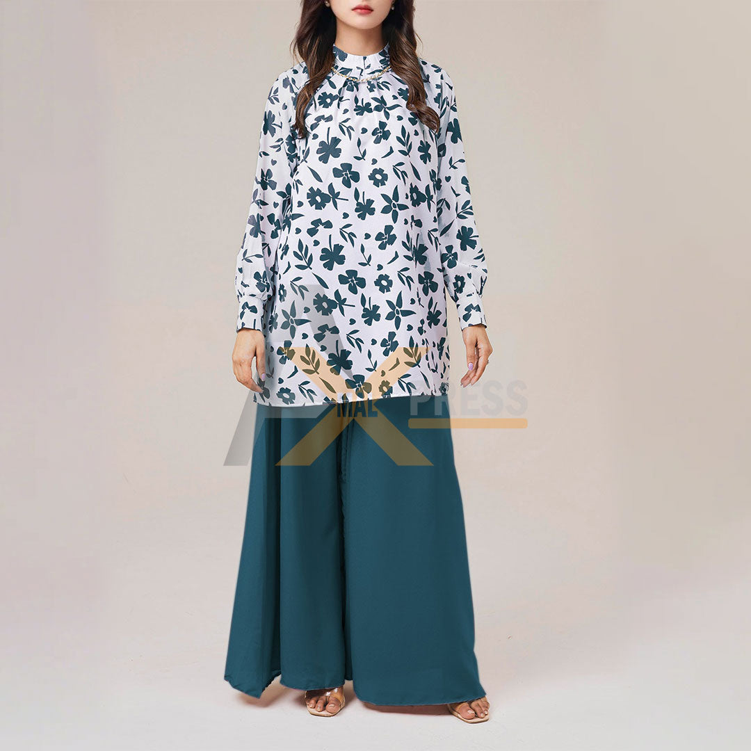 Luxe - Printed Shirt with Palazzo