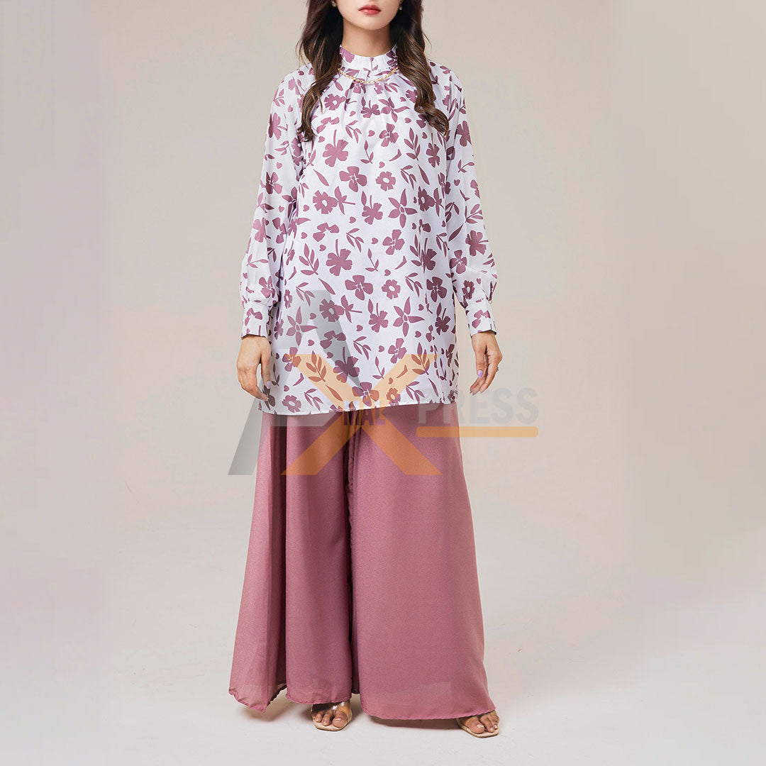 Luxe - Printed Shirt with Palazzo