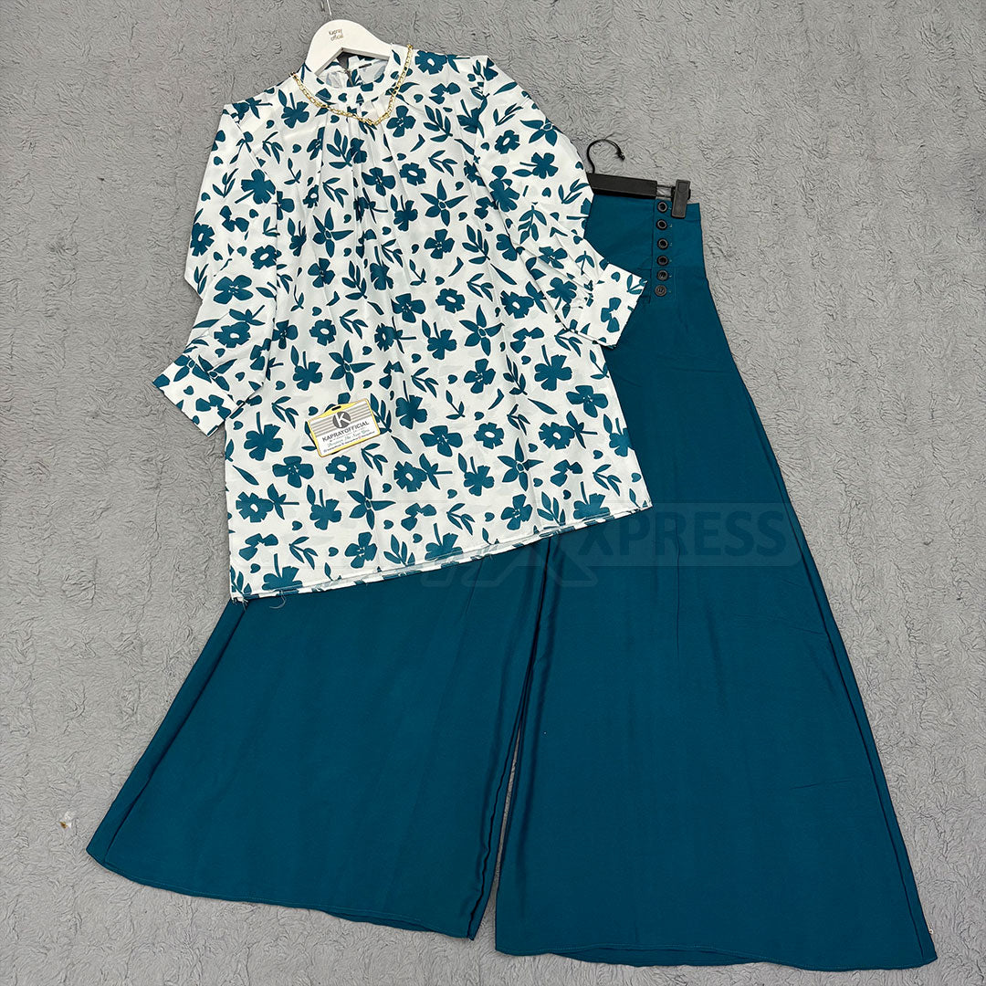 Luxe - Printed Shirt with Palazzo