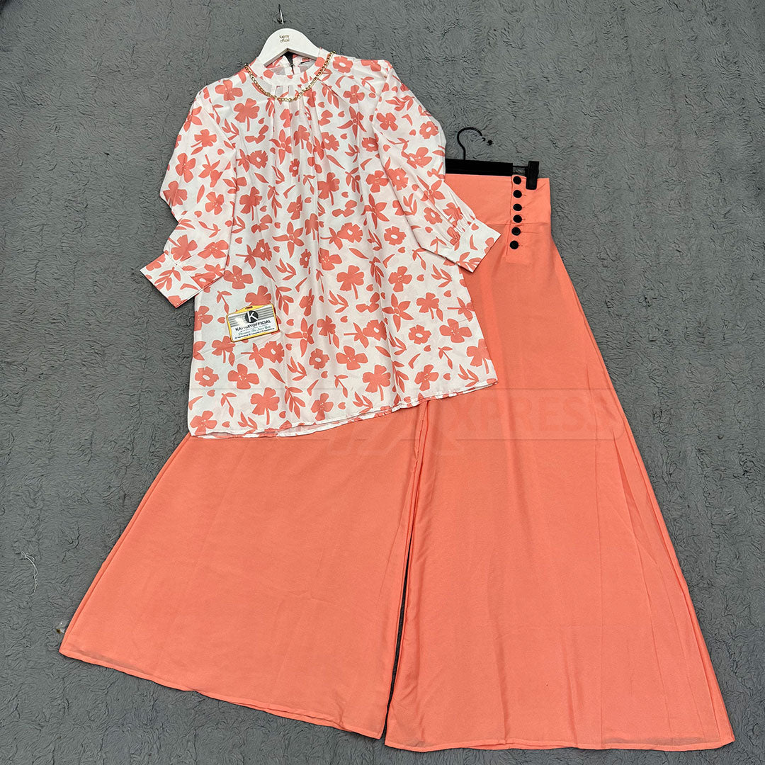 Luxe - Printed Shirt with Palazzo