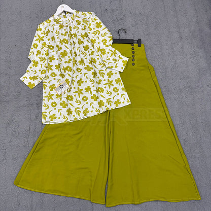 Luxe - Printed Shirt with Palazzo