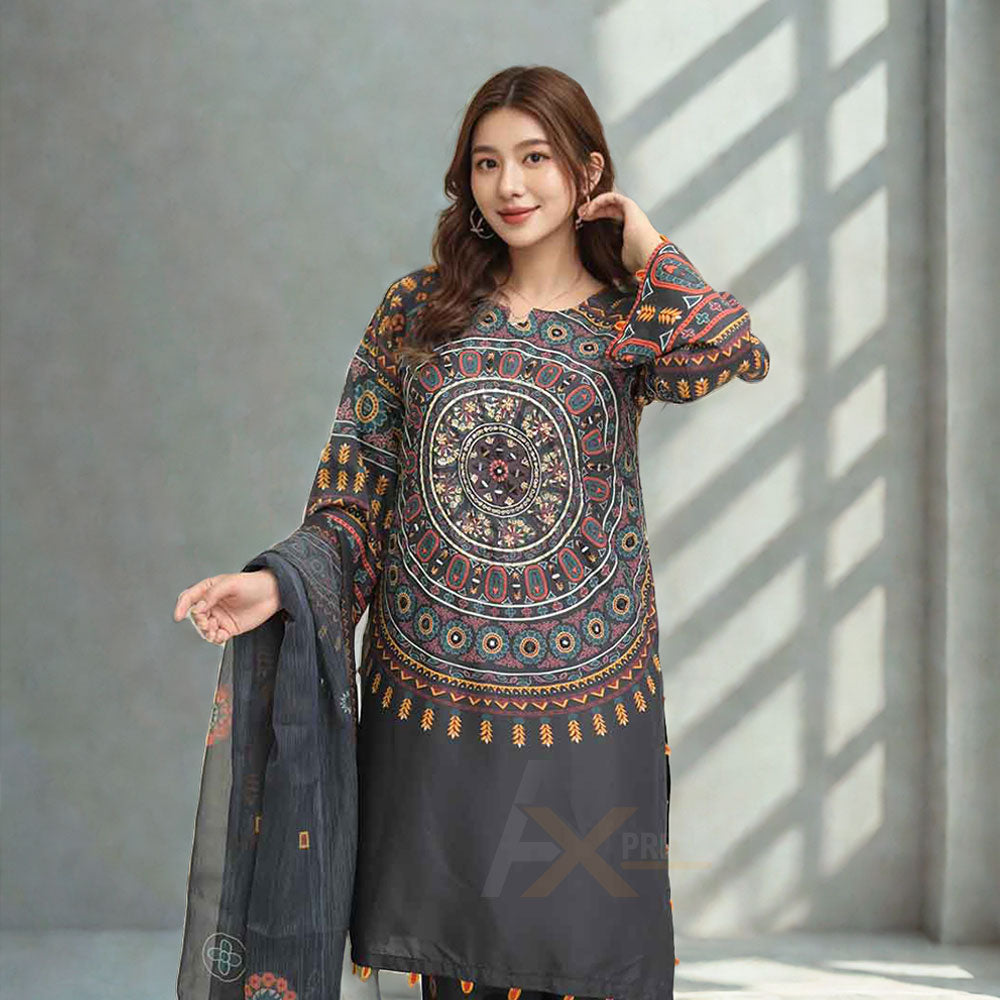 Matka Three-Piece Set Korean Silk