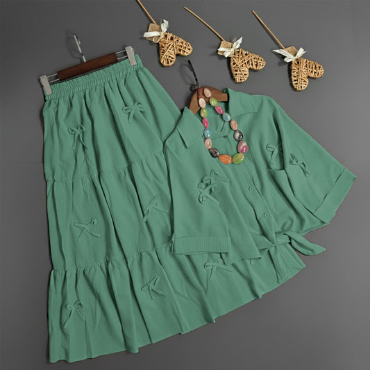 Luxe Bow Ribbon Charm 2-Piece Ensemble