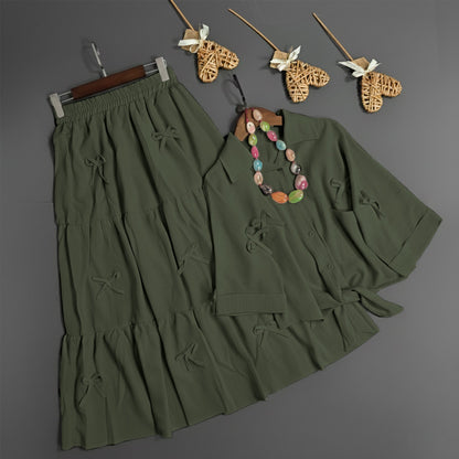 Luxe Bow Ribbon Charm 2-Piece Ensemble