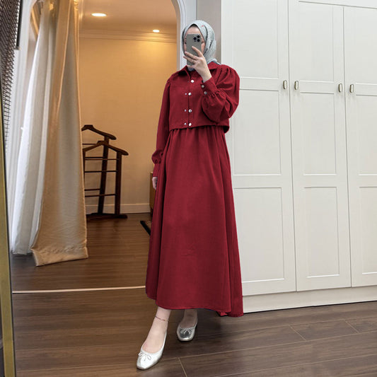 Buttoned Zarif Modest Dress