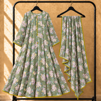 Bonanza Style 2 Piece Floral Frock with Dupatta