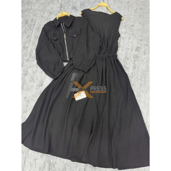 Elegant Two-Piece Maxi Set – Imported Fabric