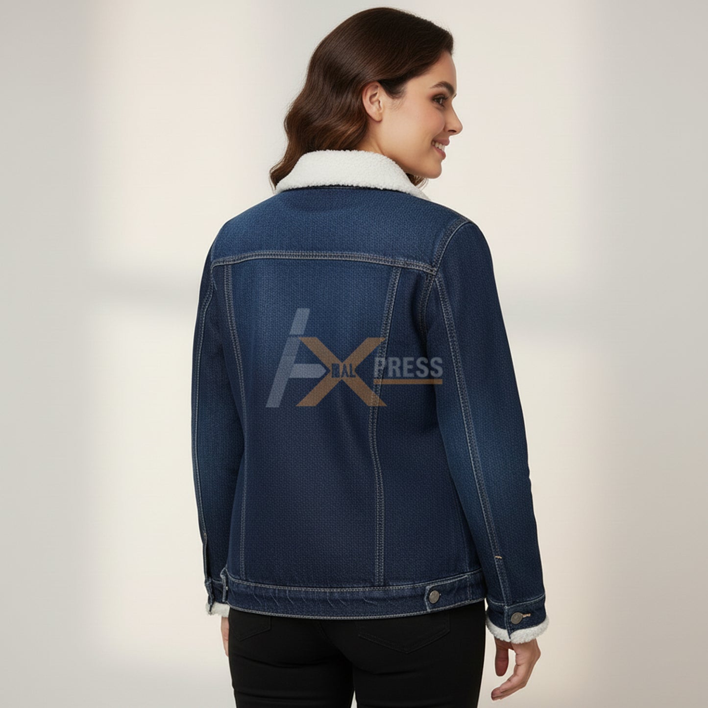 Fur-Collar Winter Denim Jacket