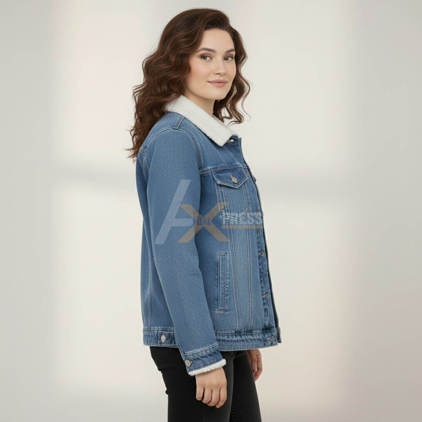 Fur-Collar Winter Denim Jacket