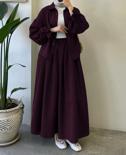 Muslin-Feel Georgette 2-Piece Outfit – Soft, Flowy & Chic