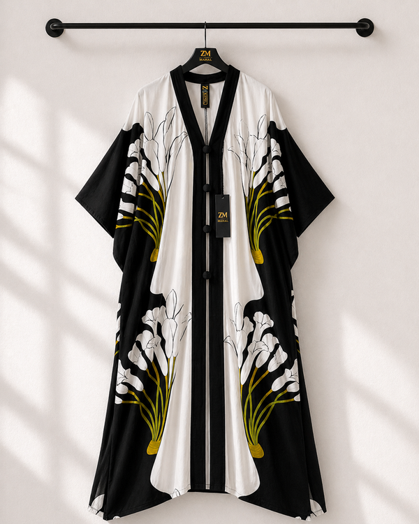 Zahr-e-Noor Floral Turkish Kaftan