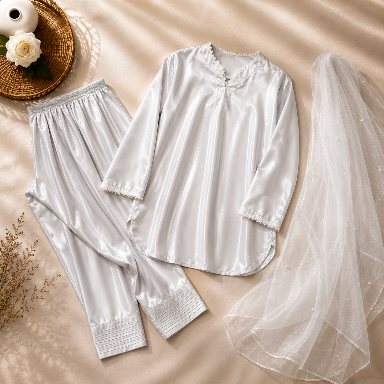 Korean Luxury  Silk 3 Piece Suit