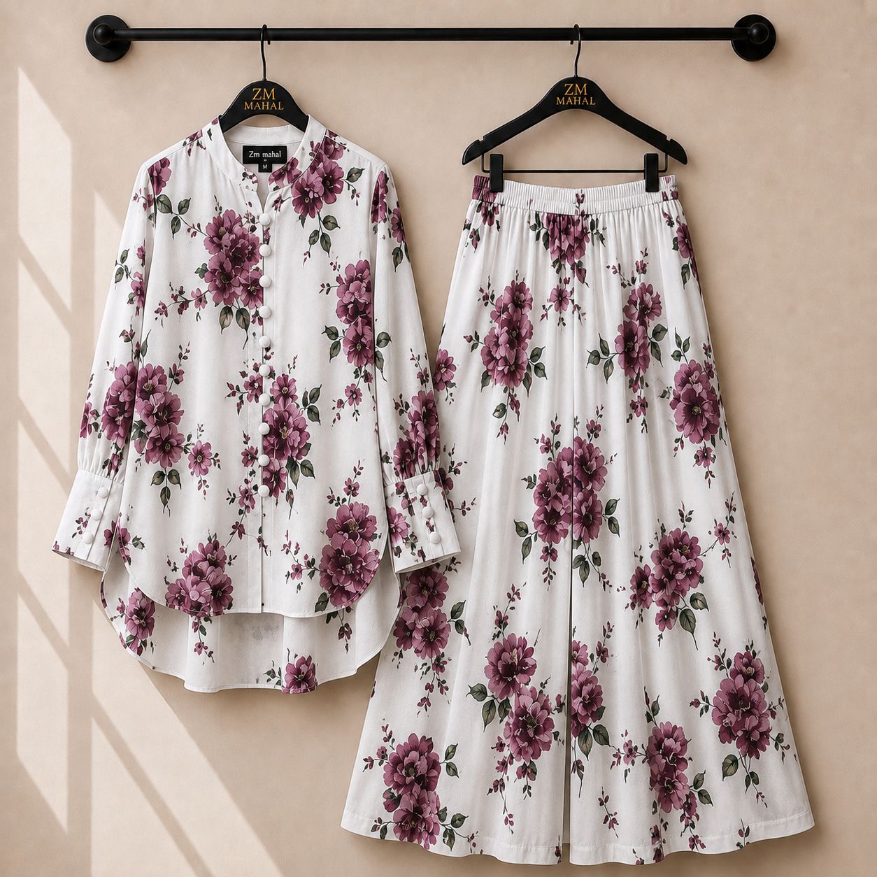 Floral Bloom Shirt & Palazzo Co-Ord Set