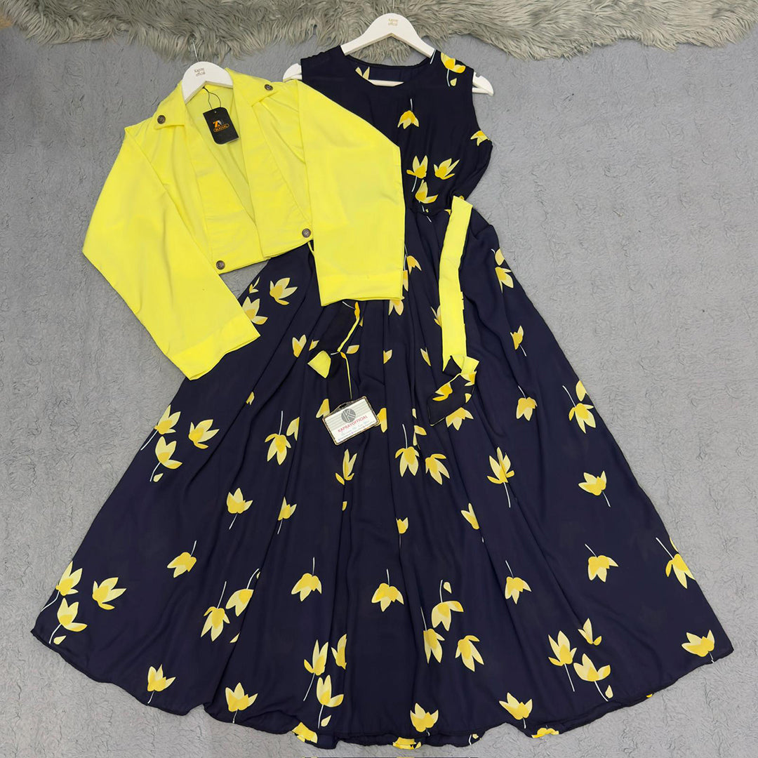 Imported Georgette Cote Maxi Dress