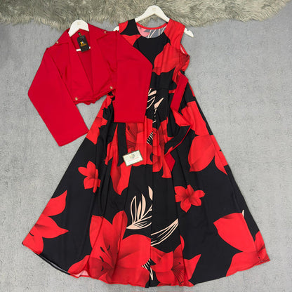 Imported Georgette Cote Maxi Dress