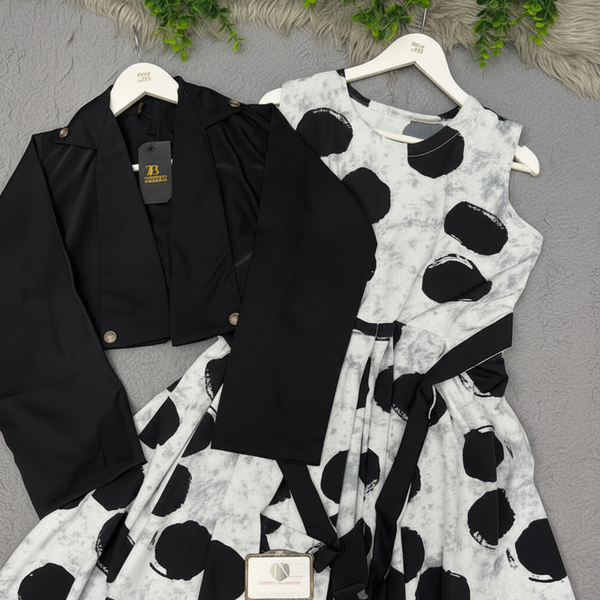 Premium Flowing Maxi Dress with Cote Jacket