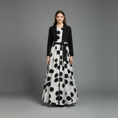 Premium Flowing Maxi Dress with Cote Jacket